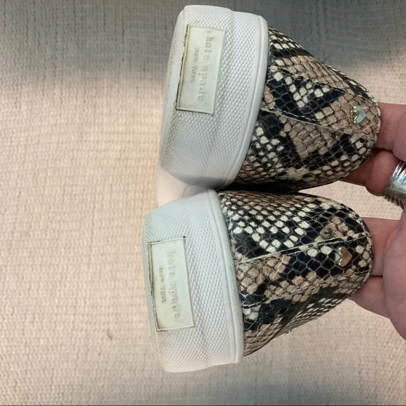 KATE SPADE Sz 10 Ginger Snake Skin Pattern Skater-style  Slip-on Sneakers - Picture 6 of 8